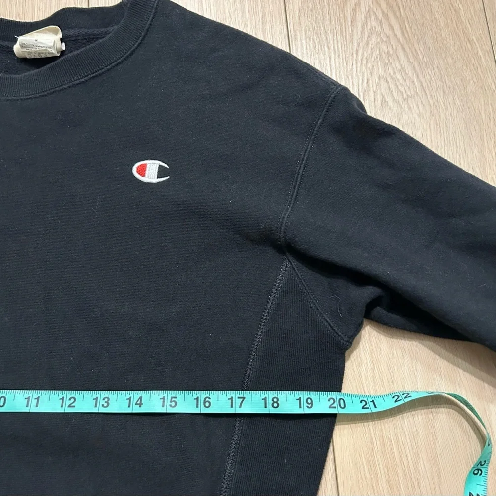 Champion Reverse Weave Crewneck Black White Red Women’s Medium - Picture 6 of 7
